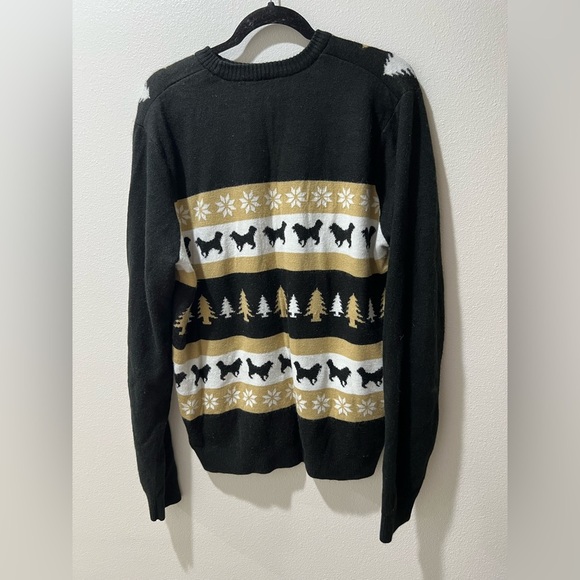 Saints Black and Gold Men's Holiday Christmas Sweater, size XL, GUC, Nola, NFL - Picture 3 of 5